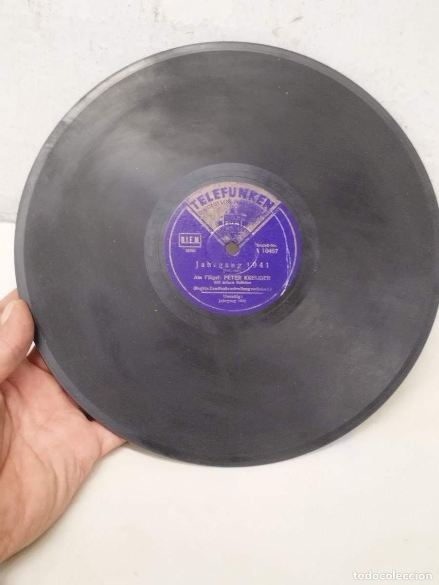 Discos de pizarra: Antiguo Disco Pizarra 78 RPM Telefunken A 10467 - Peter Kreuder - Jahrgang 1941 / 1942.