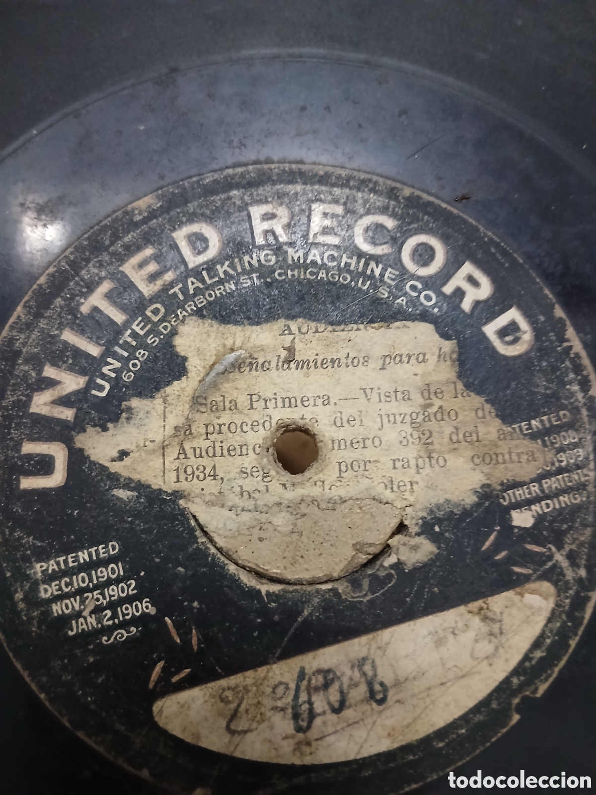 Discos de pizarra: 3 discos de pizarra 78rpm - Foto 6