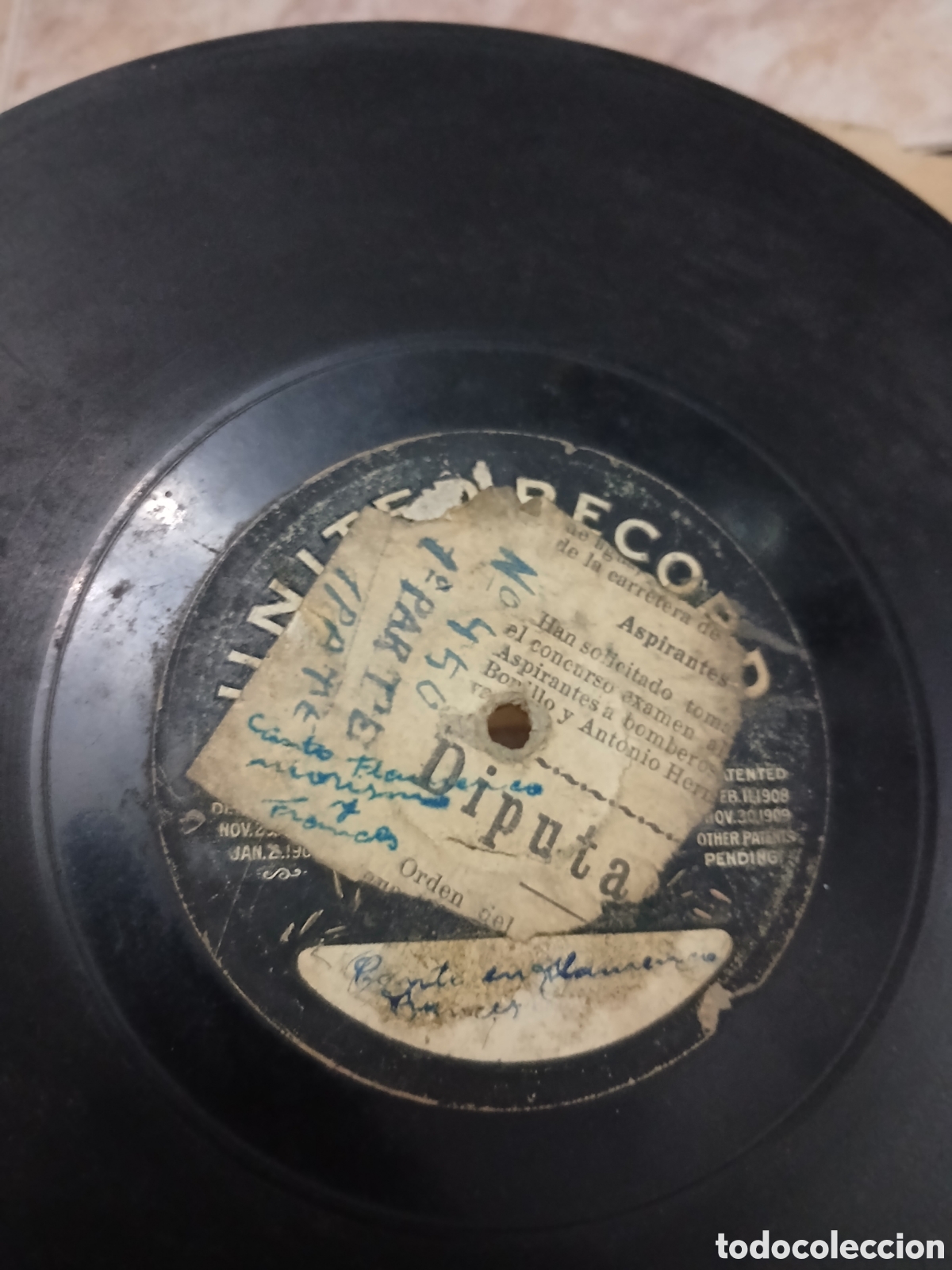 Discos de pizarra: 3 discos de pizarra 78rpm - Foto 7