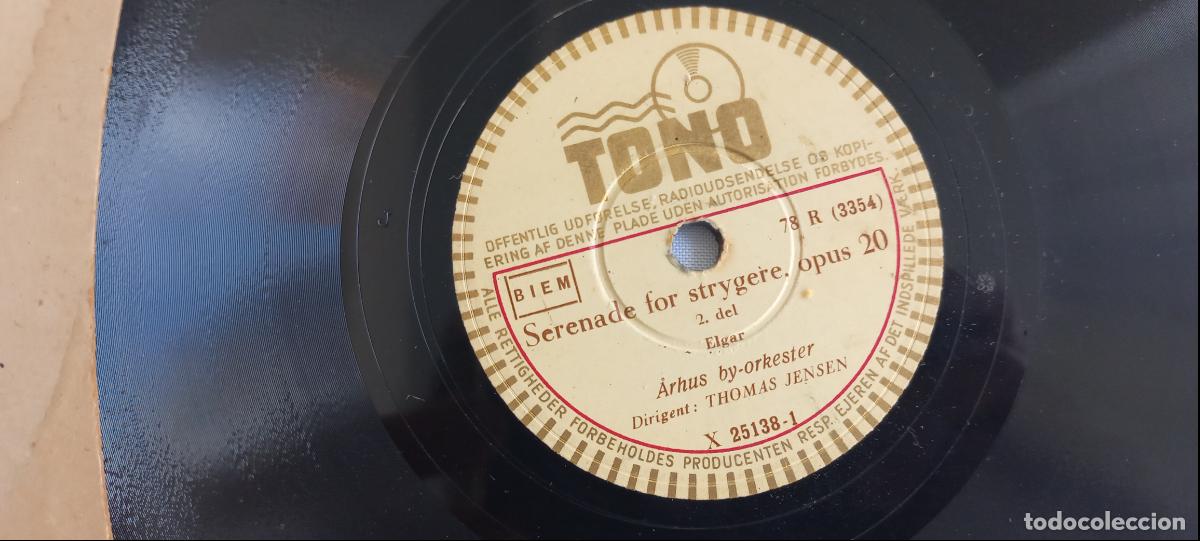 Discos de pizarra: Serenade for strygere, opus 20-Salut d'amour Elgar &Aring;rhus by-orkester Thomas Jensen. Tono X 25138-1-2
