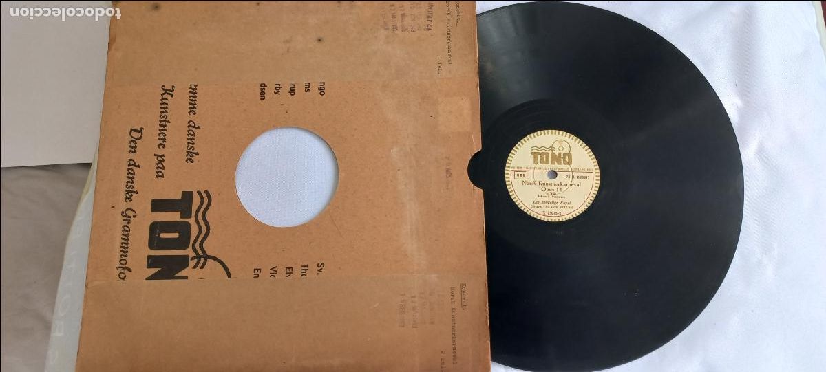 Discos de pizarra: Norsk Kunstnerkarneval, Opus 14 Johan S. Svendsen Det kongelige Kapel Sv Chr Felumb Tono X 25075-1-2