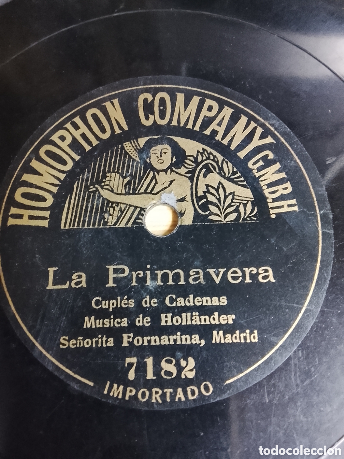 Discos de pizarra: Disco de pizarra la primavera cuples de cadenas se&ntilde;orita fornarina