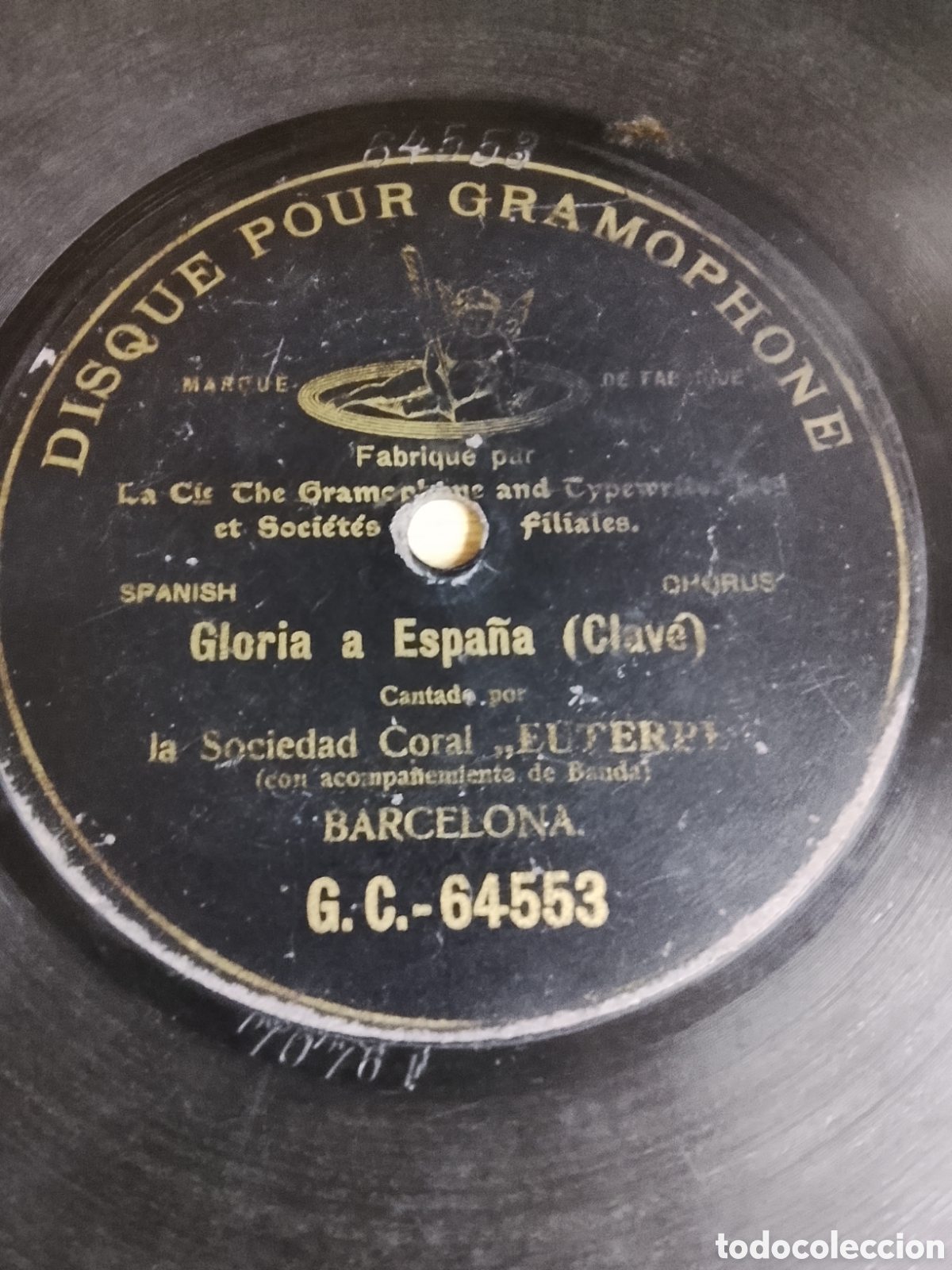 Discos de pizarra: Disco de pizarra gloria a Espa&ntilde;a clave