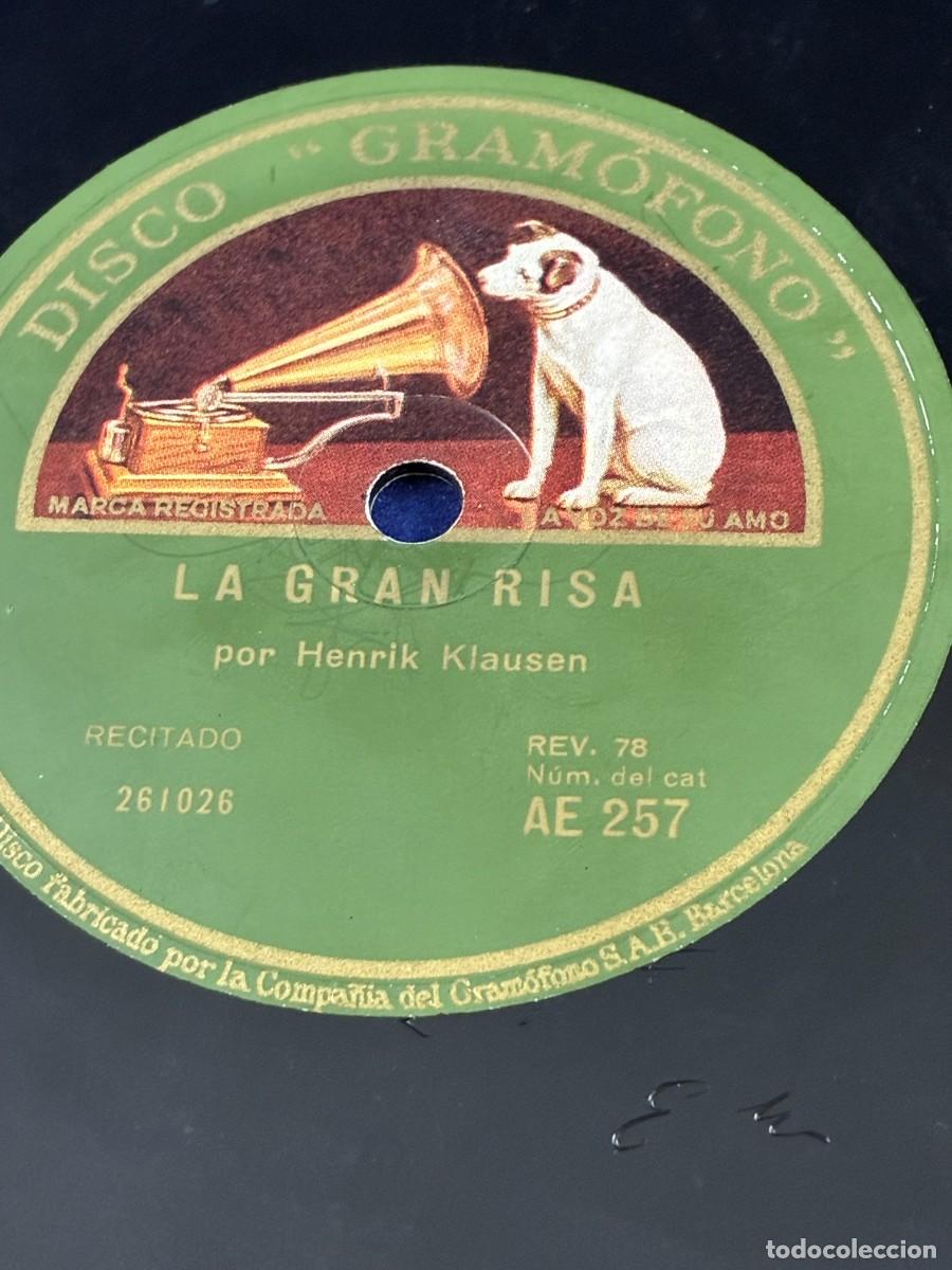 Discos de pizarra: Disco de pizarra Risa Inglesa / La Gran Risa. Burt Shepard y Henrik Klausen. Gram&oacute;fono AE 257 - Foto 2