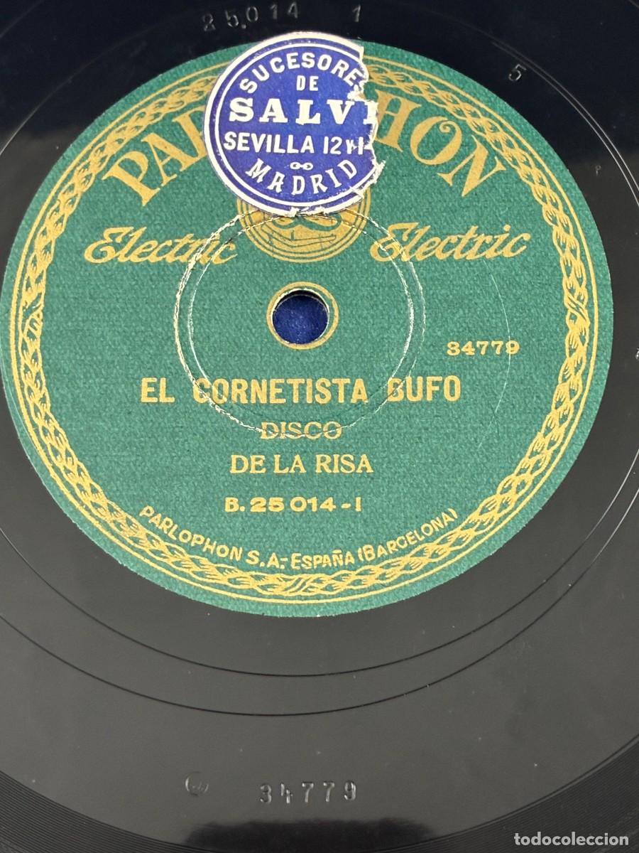 Discos de pizarra: Disco de pizarra Parlophon. El Cornetista Bufo / La Bandera de la Victoria. B25014. excelente estado