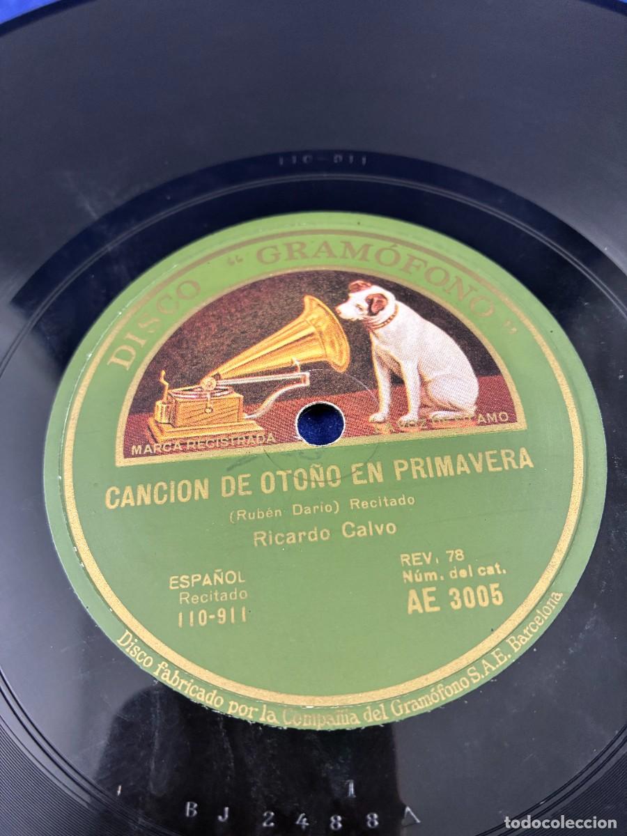 Discos de pizarra: Disco de pizarra Ricardo Calvo. Amores de Aben Zaiden / Marcha triunfal. AE 2837 La voz de su amo.