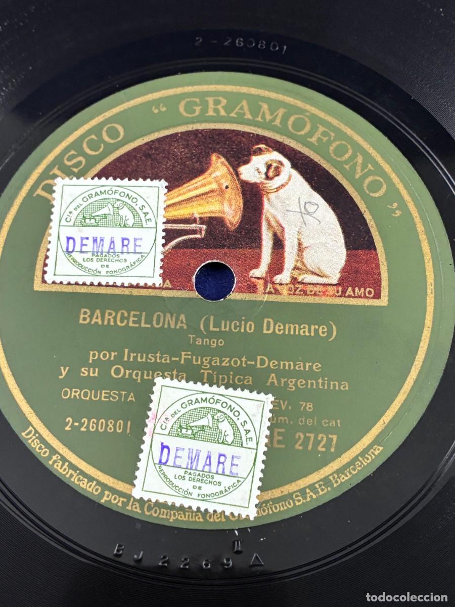 Discos de pizarra: Disco de pizarra Irusta-Fugazot-Demare. Adi&oacute;s al piano / Mi compa&ntilde;era. Gram&oacute;fono AE 3510