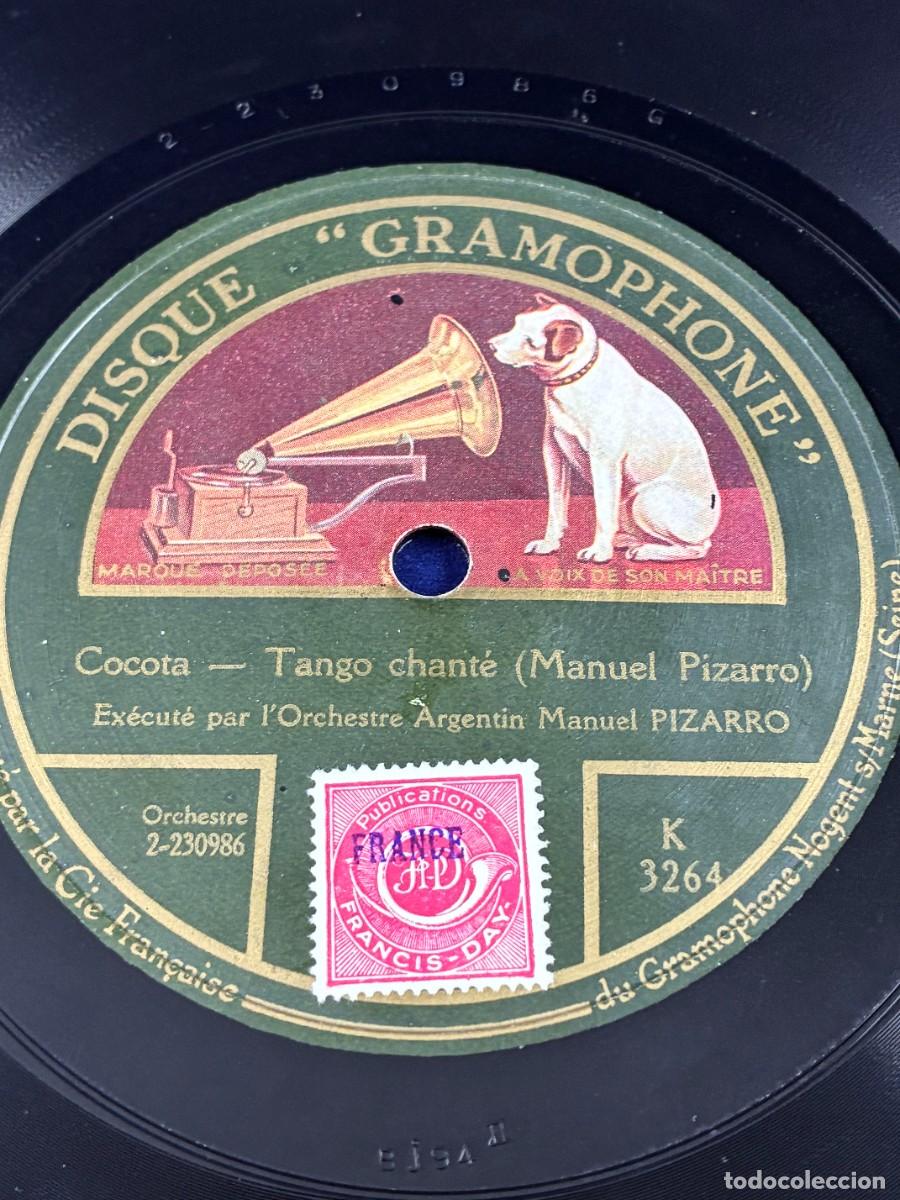 Discos de pizarra: Disco pizarra Manuel Pizarro. Cocota / Ay Mamita. Tango Par&iacute;s 1925. Gramophone K3264