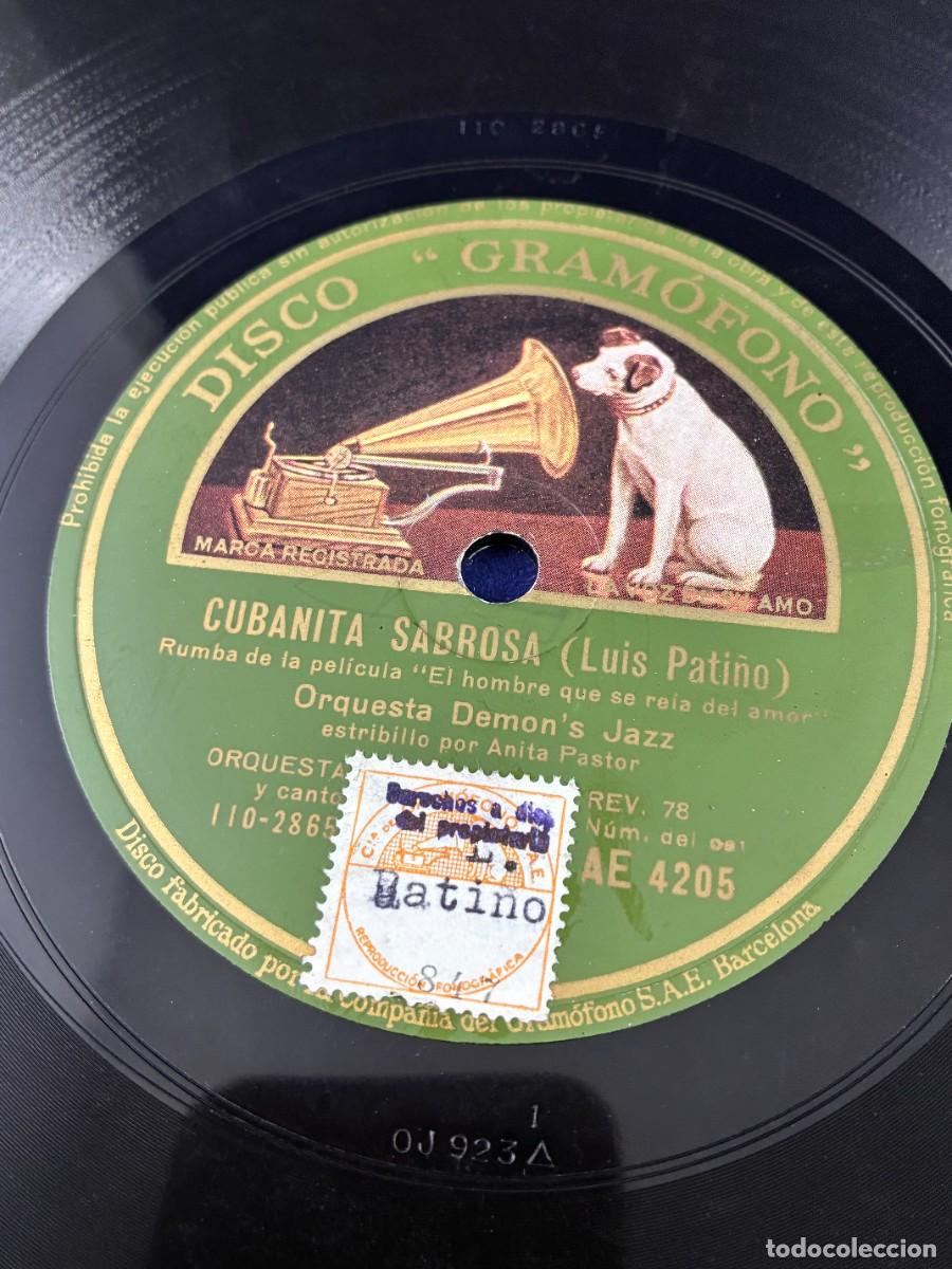 Discos de pizarra: DISCO PIZARRA 78 RPM DEMON'S JAZZ. MIDINETTE / CUBANITA SABROSA. GRAM&Oacute;FONO AE 4205