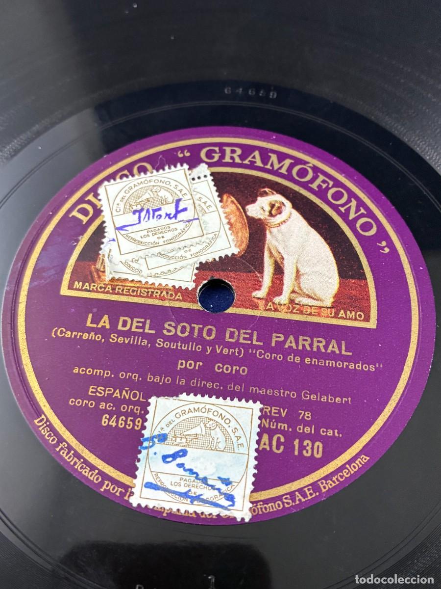 Discos de pizarra: DISCO PIZARRA 78 RPM EMILIO SAGI-BARBA. LA DEL SOTO DEL PARRAL. GRAM&Oacute;FONO AC 130