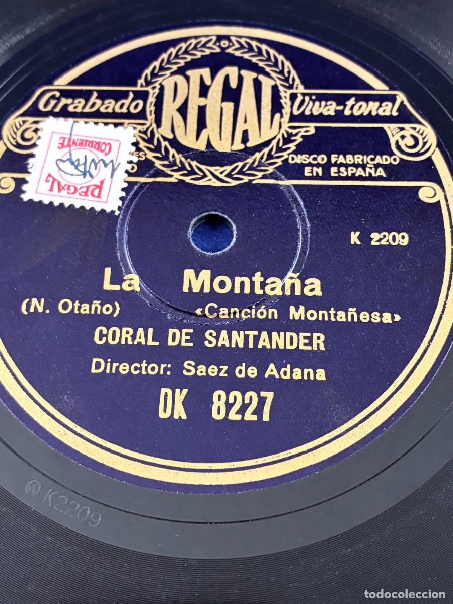 Discos de pizarra: Disco Pizarra 78 RPM Coral de Santander Regal DK 8227 La Monta&ntilde;a S&aacute;ez de Adana 1930