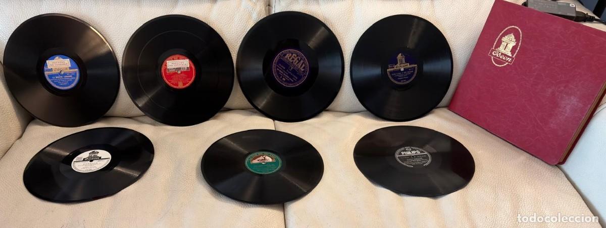 Discos de pizarra: Lote 7 discos pizarra de 78 rpm &ndash; Carmen Miranda, Victoria de los &Aacute;ngeles, Frankie Laine y otros