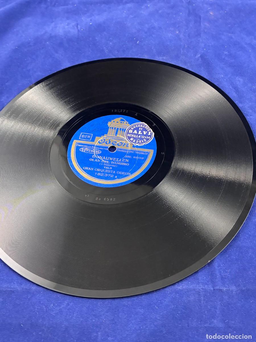 Discos de pizarra: Disco pizarra Odeon 78 rpm. Sobre las olas / Olas del Danubio. Gran Orquesta Odeon - Foto 3