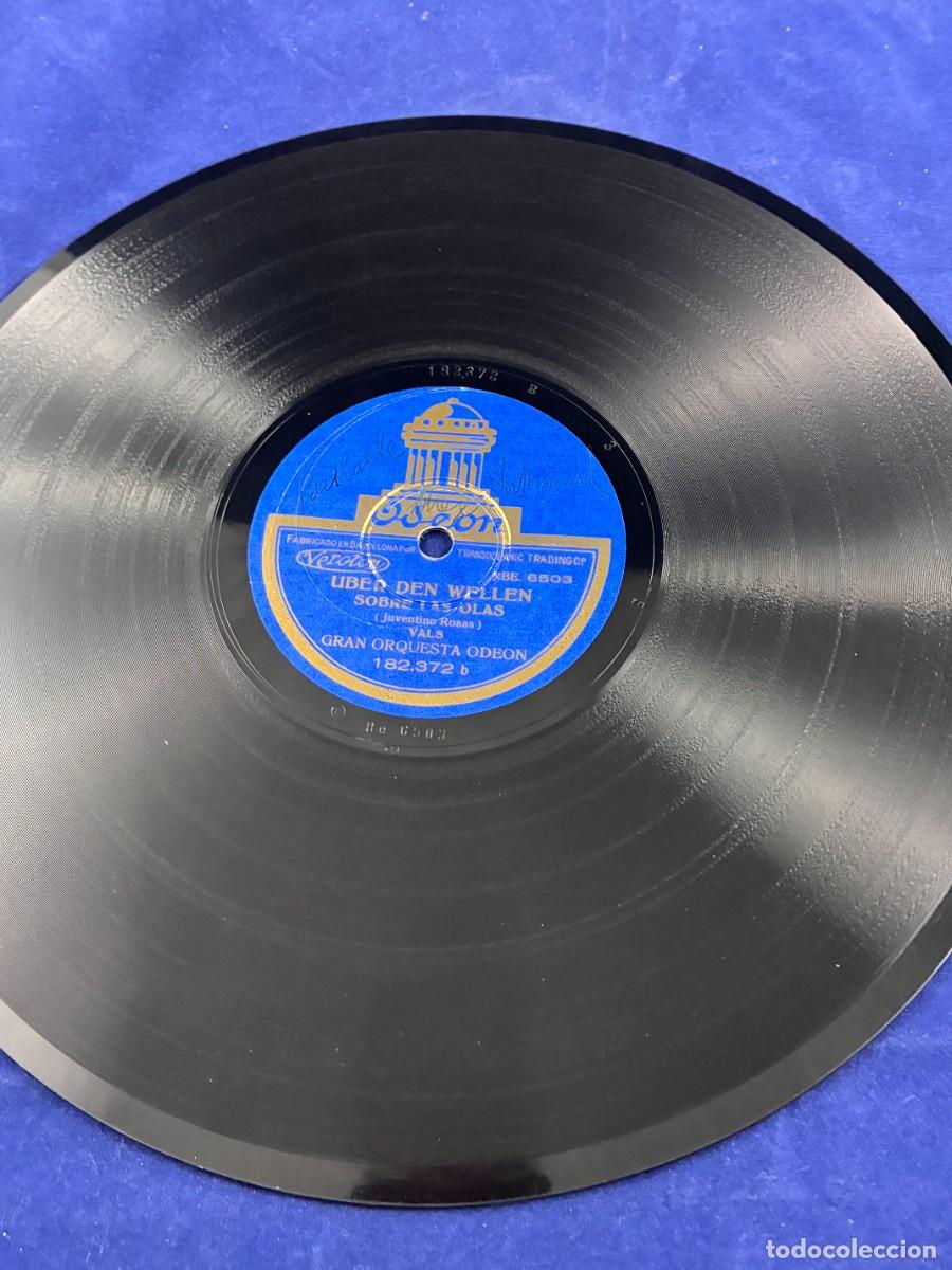 Discos de pizarra: Disco pizarra Odeon 78 rpm. Sobre las olas / Olas del Danubio. Gran Orquesta Odeon - Foto 4
