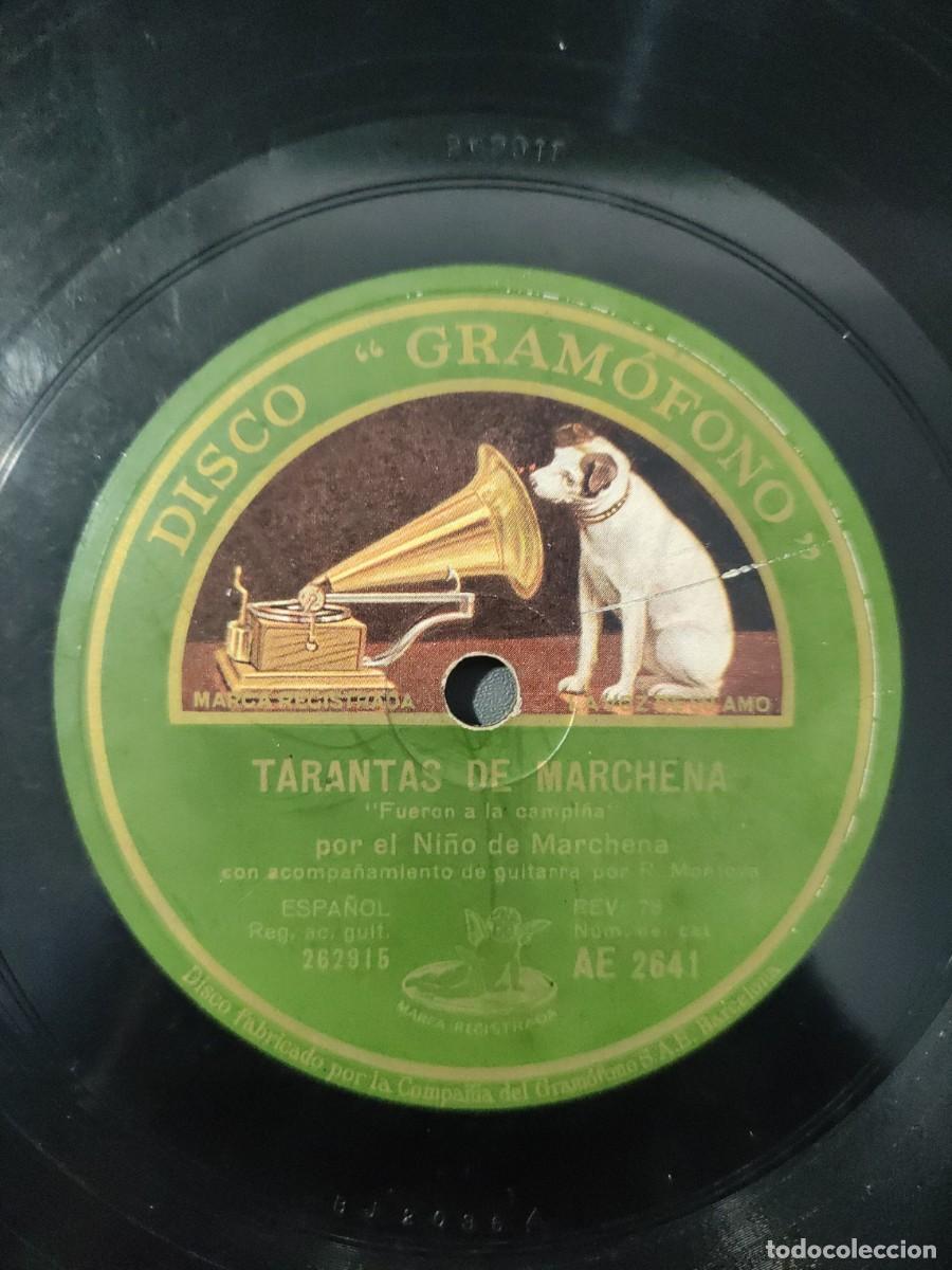 Discos de pizarra: DISCO PIZARRA 78 RPM NI&Ntilde;O DE MARCHENA RAM&Oacute;N MONTOYA TARANTAS DE MARCHENA AE 2641