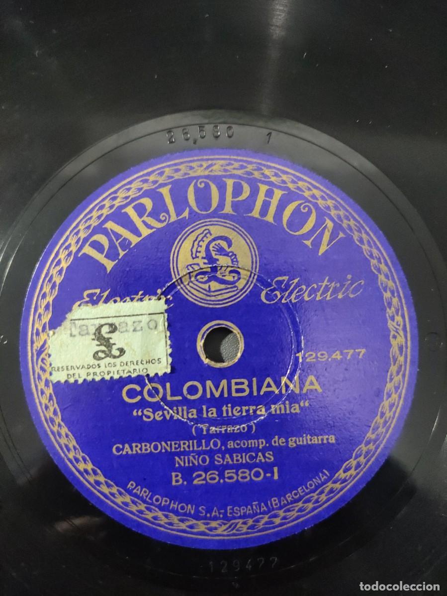 Discos de pizarra: DISCO PIZARRA PARLOPHON B.26.580 EL CARBONERILLO SABICAS