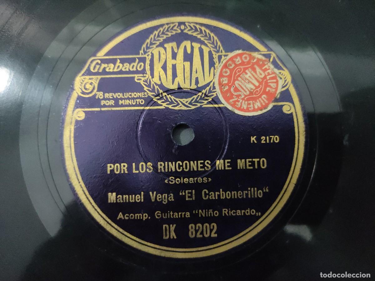 Discos de pizarra: DISCO PIZARRA REGAL DK 8202 EL CARBONERILLO NI&Ntilde;O RICARDO