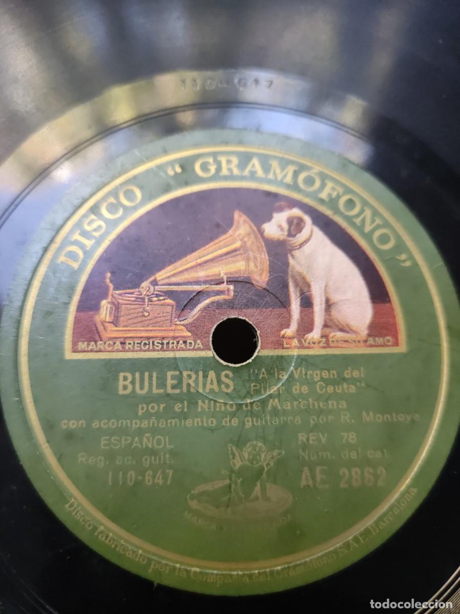 Discos de pizarra: DISCO PIZARRA 78 RPM NI&Ntilde;O DE MARCHENA RAM&Oacute;N MONTOYA VIRGEN DEL PILAR DE CEUTA