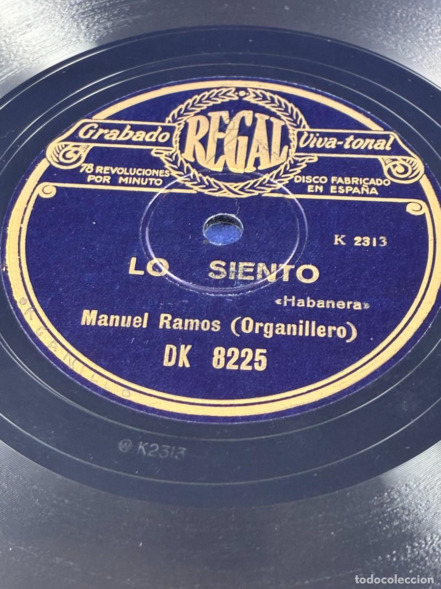 Discos de pizarra: Disco de pizarra. Manuel Ramos, organillero. Lo siento / El a&ntilde;o pasado por agua. Regal DK 8225