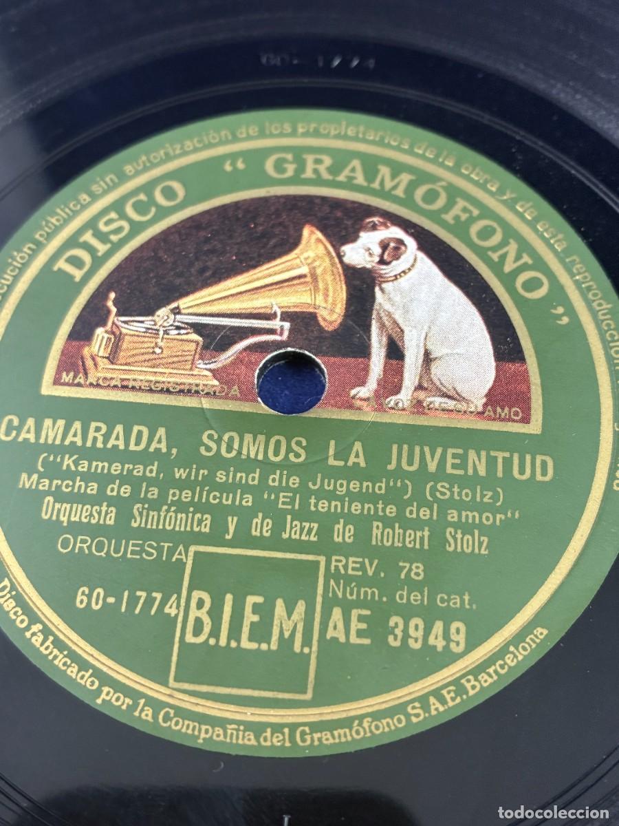 Discos de pizarra: Disco pizarra Robert Stolz. Somos buenos amigos / Camarada, somos la juventud. Gram&oacute;fono AE 3949