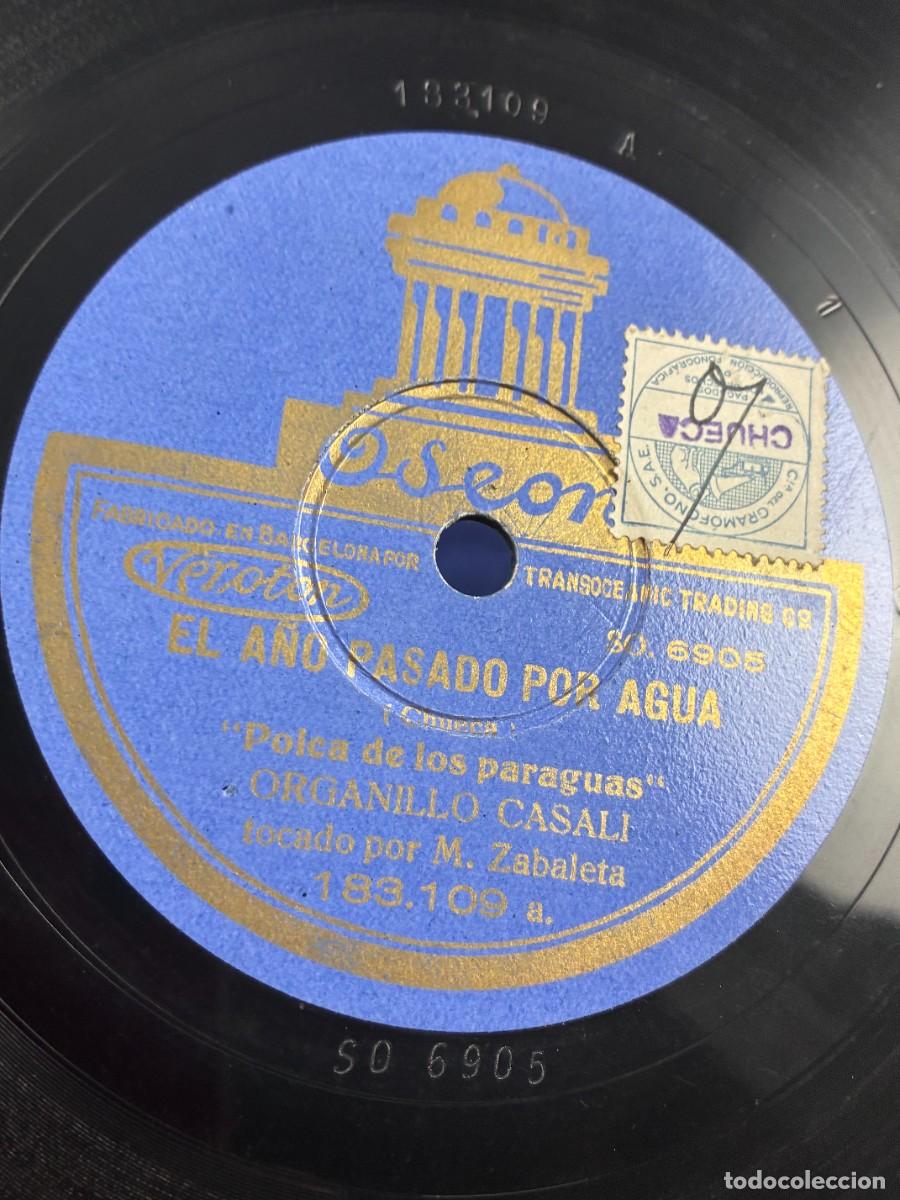 Discos de pizarra: Disco pizarra M. Zabaleta. El a&ntilde;o pasado por agua / El pobre Valbuena. Ode&oacute;n 183109