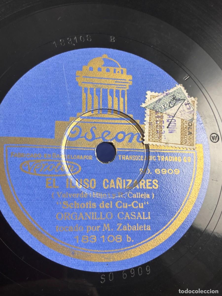 Discos de pizarra: Disco pizarra M. Zabaleta. El pobre Valbuena / El iluso Ca&ntilde;izares. Ode&oacute;n 183.108