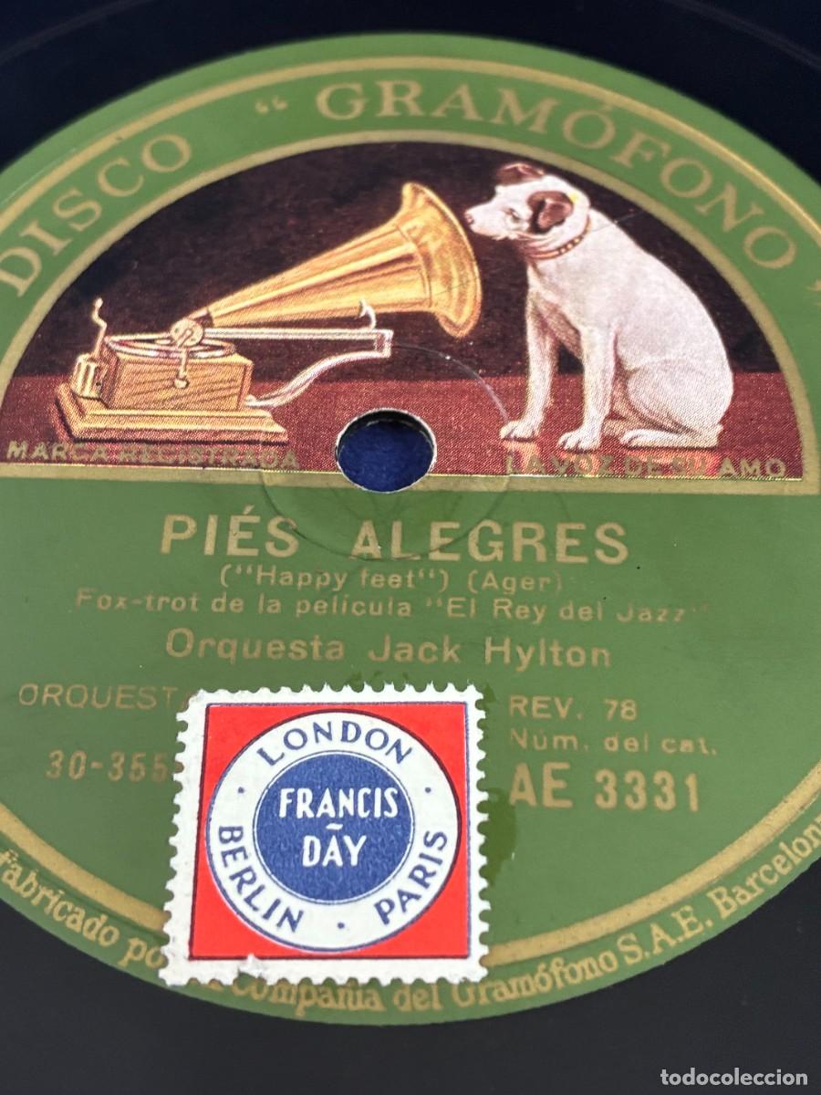 Discos de pizarra: Disco pizarra Jack Hylton - Pies alegres / Tenorio de barrio - Gram&oacute;fono AE 3331