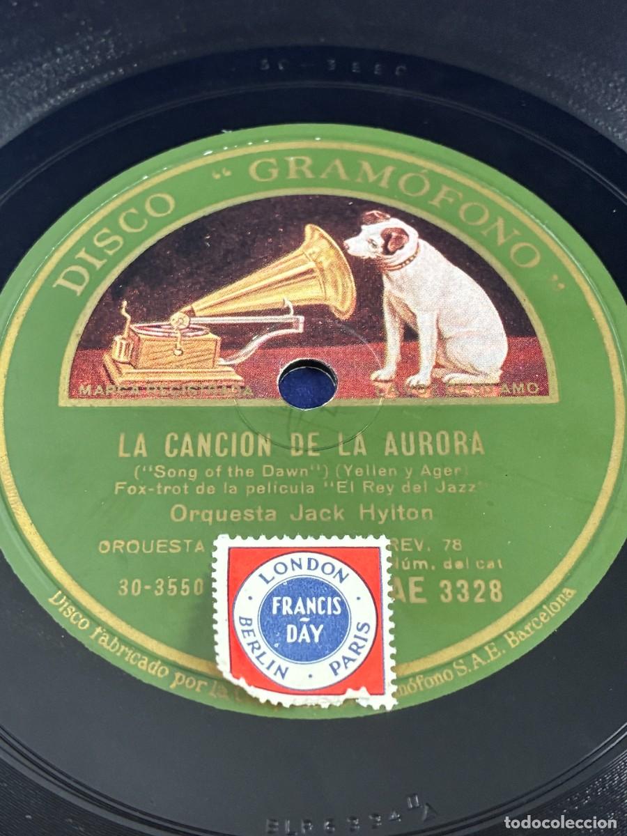 Disques en gomme-laque: Disco pizarra Jack Hylton. La canci&oacute;n de la aurora / Pas&oacute; en Monterey. Gram&oacute;fono AE 3328