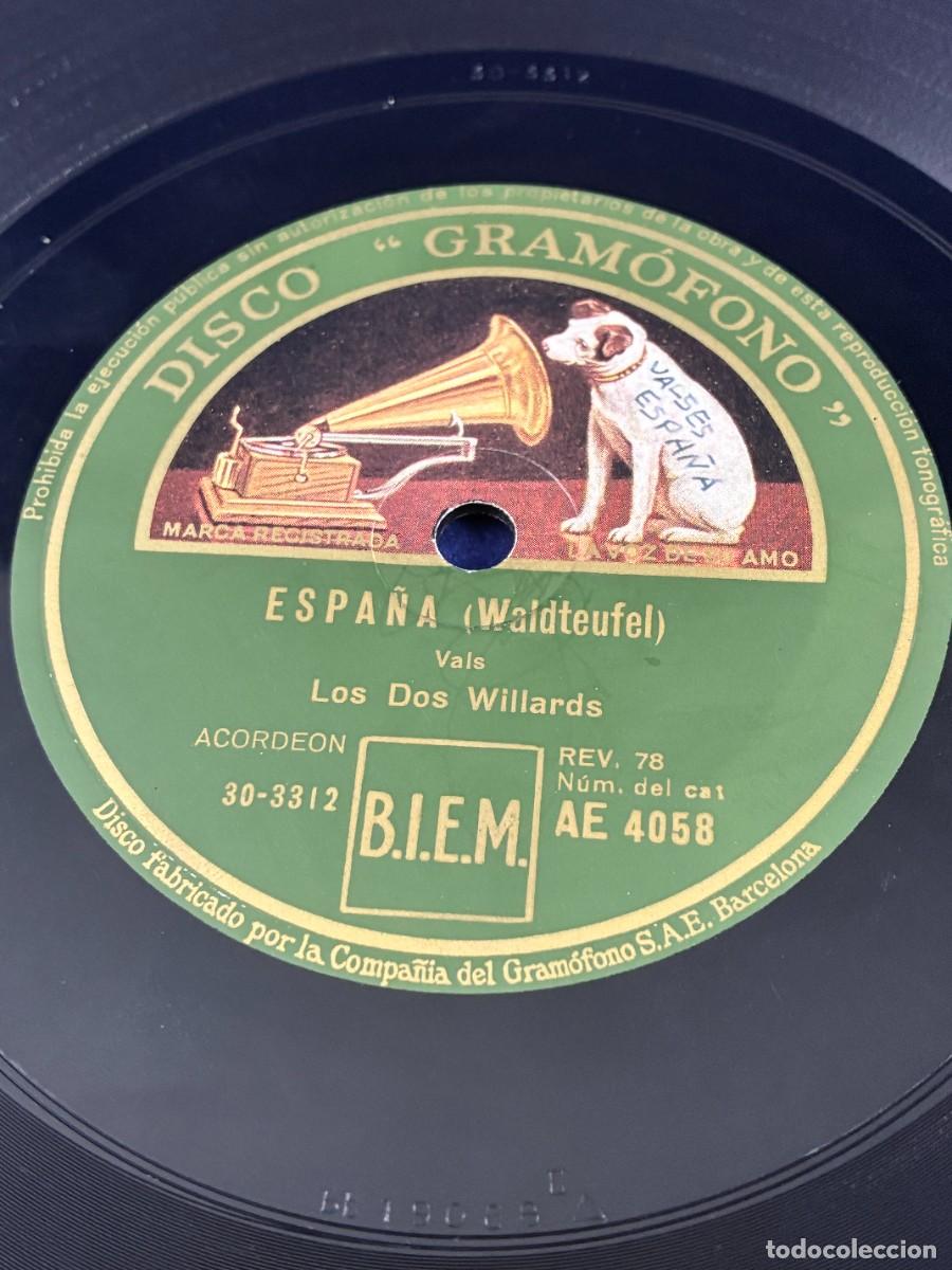 Discos de pizarra: Disco pizarra Los Dos Willards - Espa&ntilde;a / Dolores - Gram&oacute;fono AE 4058