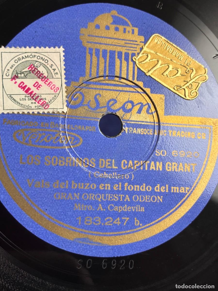 Discos de pizarra: Disco pizarra Capdevila - Si es en el hombre un vicio / Vals del buzo - Ode&oacute;n 183.247
