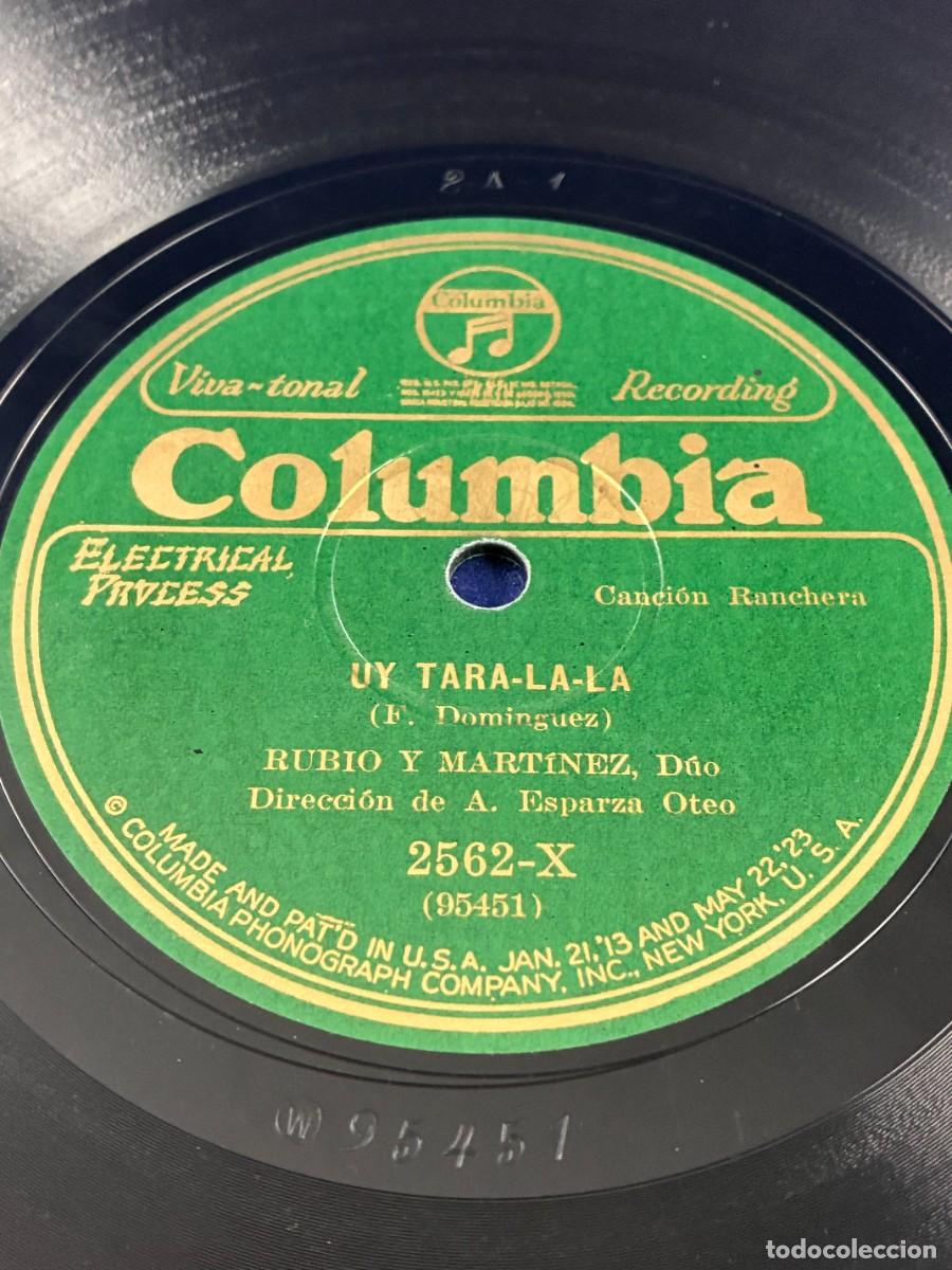 Discos de pizarra: Disco pizarra Rubio y Mart&iacute;nez - Uy tara-la-la / El venadito - Columbia 2562-X