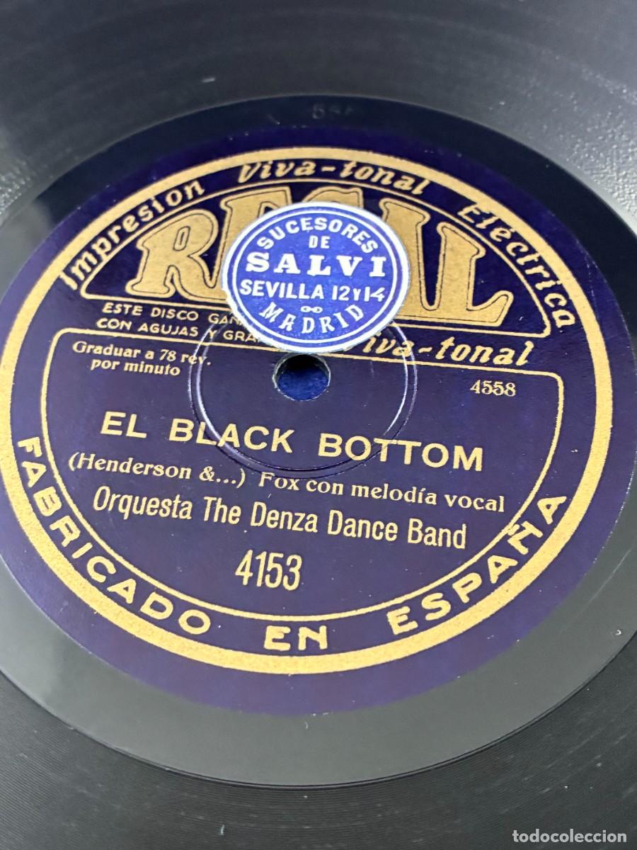 Discos de pizarra: Disco pizarra Denza Dance Band - El Black Bottom / Una noche de amor - Regal 4153