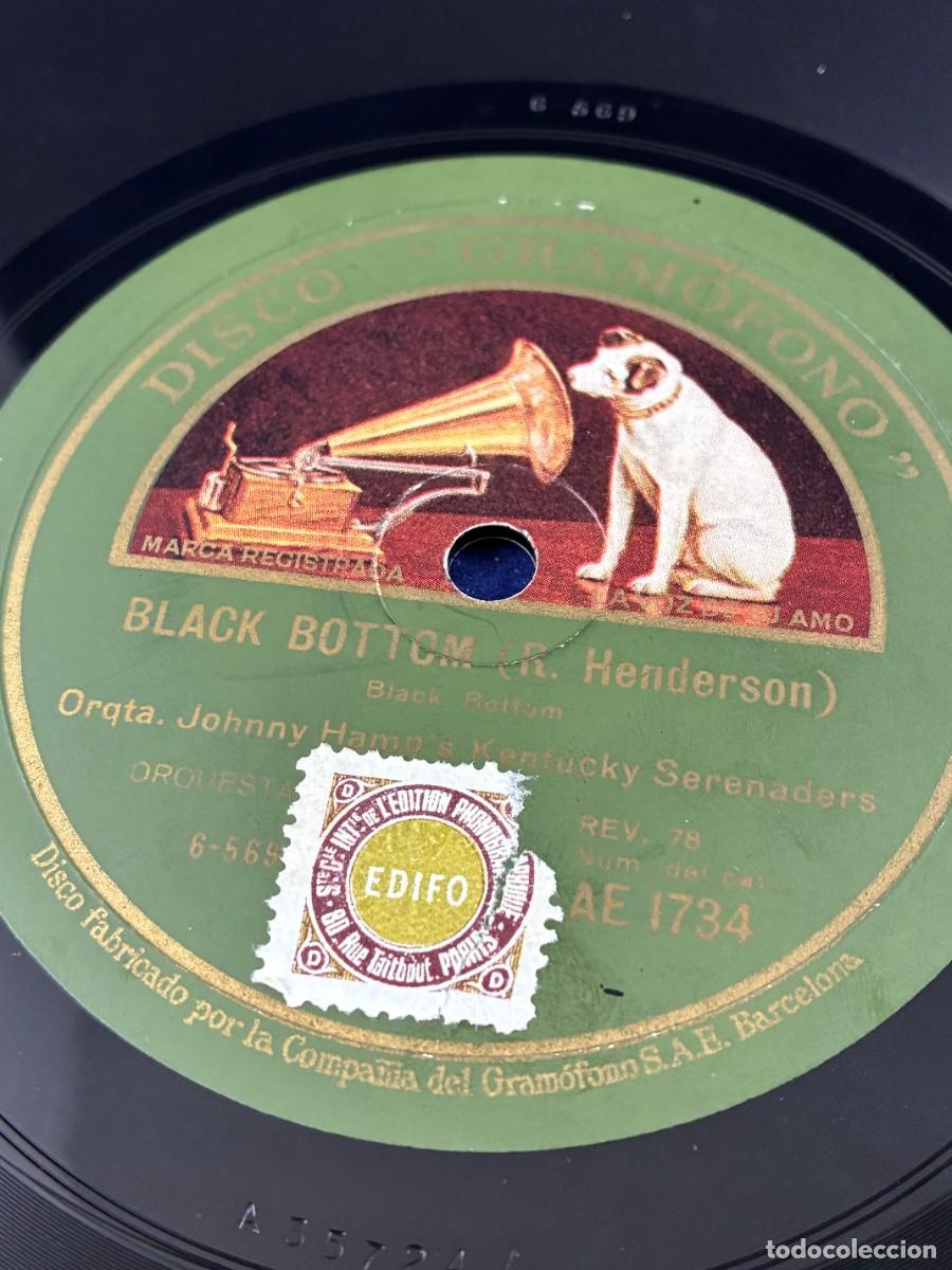 Discos de pizarra: Disco pizarra Johnny Hamp - Black Bottom / Tenderly - Gram&oacute;fono AE 1734