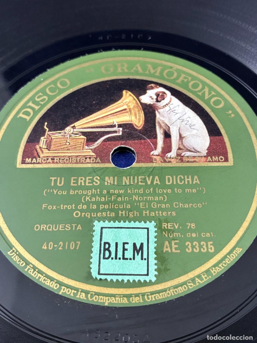 Discos de pizarra: Disco pizarra High Hatters - Tu eres mi nueva dicha / Livin' in the Sunlight - Gram&oacute;fono AE 3335