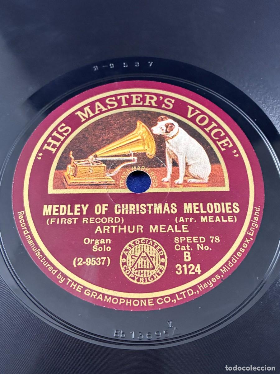 Discos de pizarra: Disco pizarra Arthur Meale - Medley of Christmas Melodies I y II - His Master's Voice B 3124