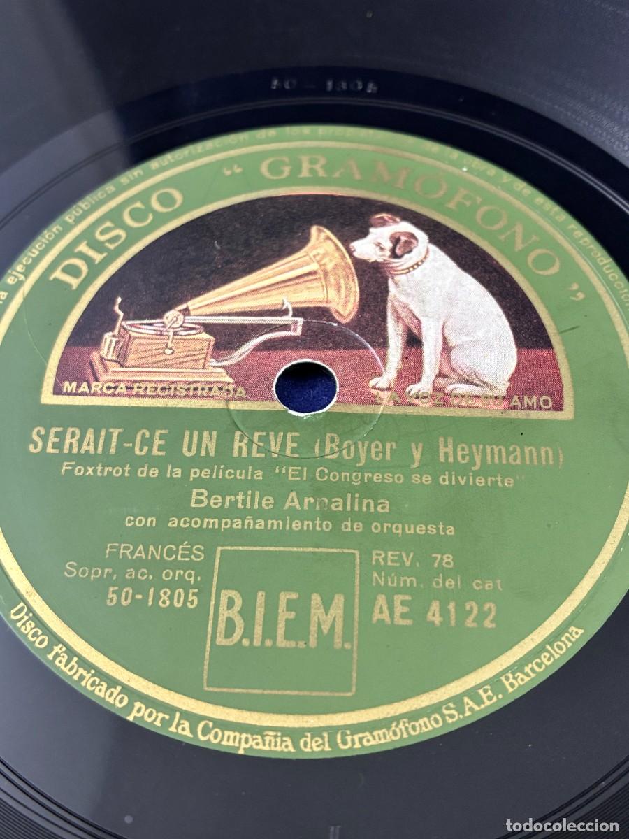 Discos de pizarra: Disco pizarra Arnalina y Morturier - Serait-ce un r&ecirc;ve / Ville d'amour - Gram&oacute;fono AE 4122