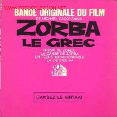 Discos de vinilo: ZORBA LE GREC - B.S.O. / M. THEODORAKIS / 45 RPM, EP / FRANCE MÉLODIE / 1965. Lote 26785128