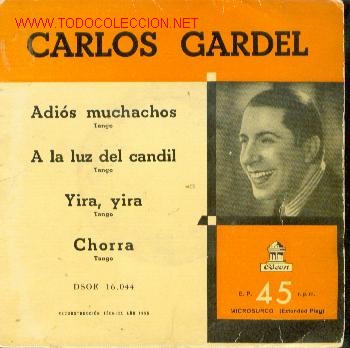 Discos de vinilo: Disco de CARLOS GARDEL (Reconstrucci&oacute;n de 1955) - Foto 1