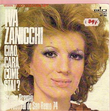 Discos de vinilo: IVA ZANICCHI   DISCO SINGLE SAN REMO - Foto 1