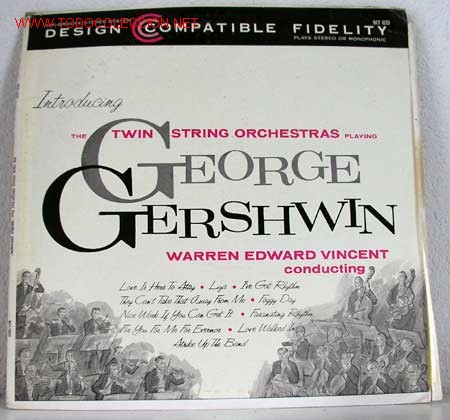 Discos de vinilo: THE TWIN STRING ORCHESTRAS play GEORGE GERSHWIN - Foto 1