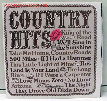 Discos de vinilo: COUNTRY HITS (VARIOS) LP33 - Foto 1