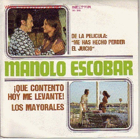 Discos de vinilo: MANOLO ESCOBAR DISCO SINGLE BANDA SONORA - Foto 1
