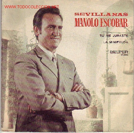 Discos de vinilo: MANOLO ESCOBAR DISCO SINGLE SEVILLANAS - Foto 1
