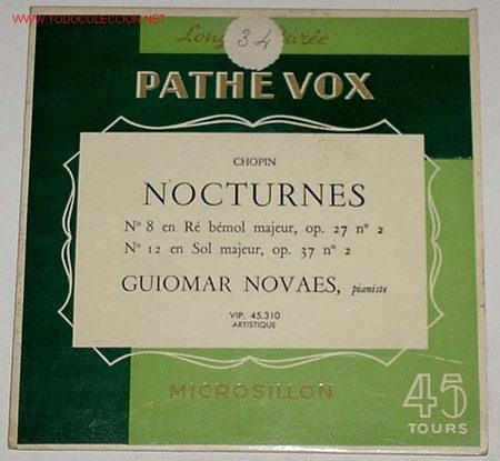 Discos de vinilo: ANTIGUO DISCO DE GUIOMAR NOVAES AL PIANO - Foto 1