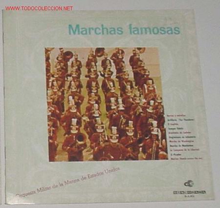 Disques de vinyle: ANTIGUO DISCO LP MARCHAS FAMOSAS POR LA ORQUESTA MILITAR DE LA MARINA DE ESTADOS UNIDOS
