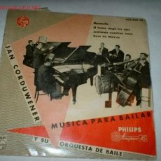 Discos de vinilo: ANTIGUO DISCO SINGLE -JAN CORDUWENER Y SU ORQUESTA DE BAILE- BARCELONA 1958.. Lote 856996
