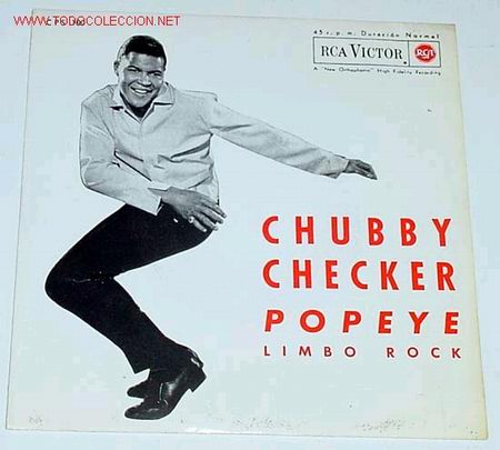 Discos de vinilo: ANTIGUO DISCO SINGLE , CHUBBY CHECKER, POPEYE, A&Ntilde;OS 60 - Foto 1