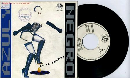 Discos de vinilo: AZUL Y NEGRO TECHNO SINGLE PROMO 1988 - Foto 1