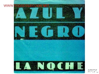 Discos de vinilo: Azul y negro single de vinilo la noche - Foto 1