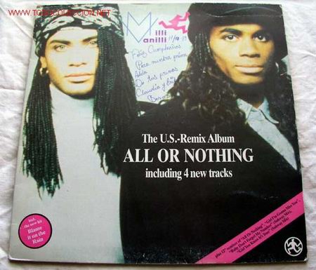 Discos de vinilo: MILLI VANILLI (ALL OR NOTHING) LP33 - Foto 1